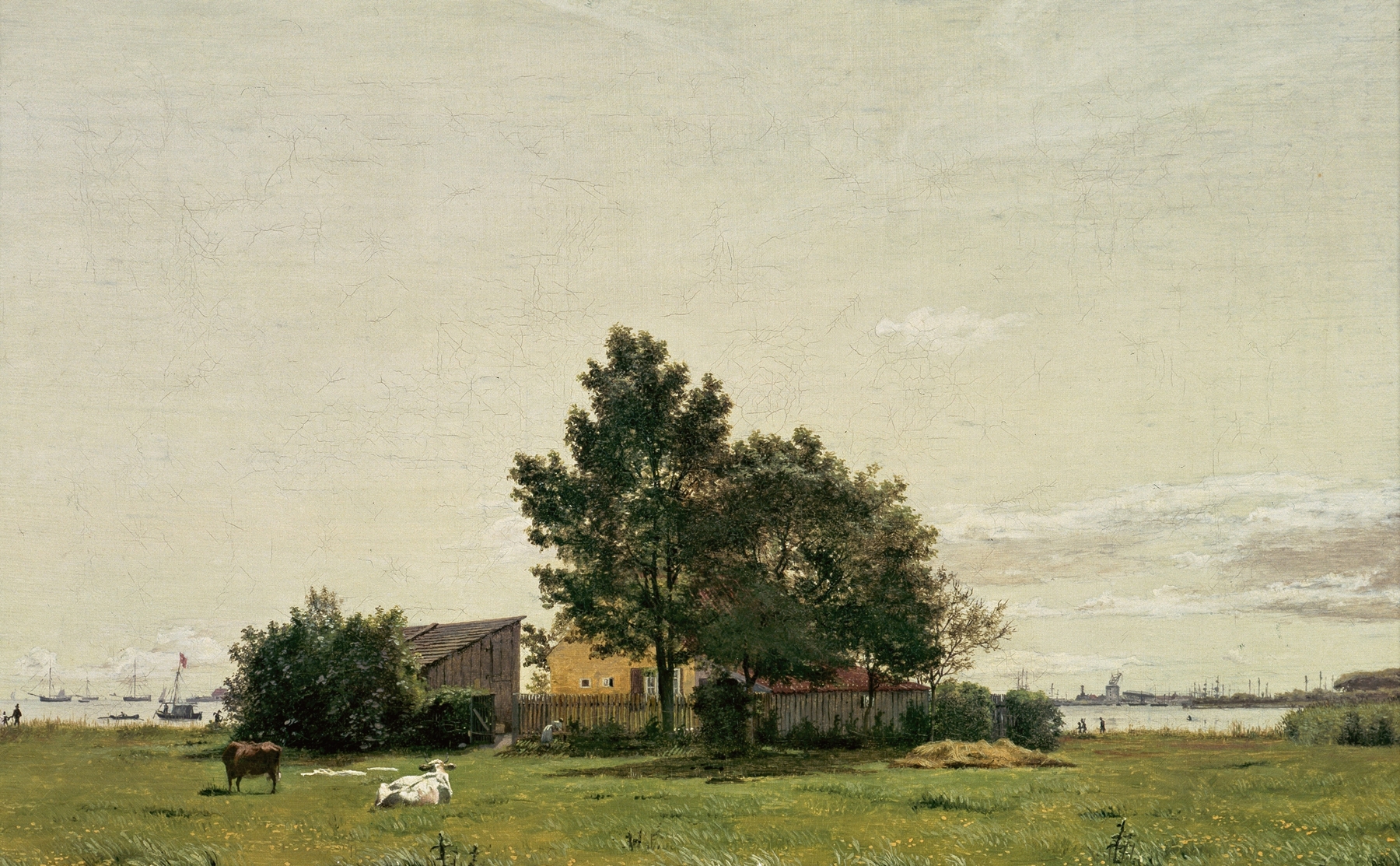 Section near the Lime Kiln with a View towards Copenhagen, by Christen Købke, public domain