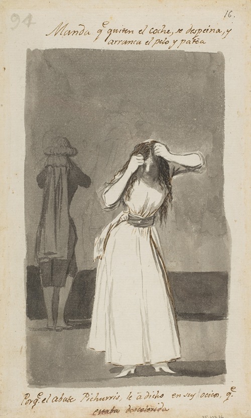 A dramatic depiction of a woman in distress, showcasing Goya's emotional intensity.