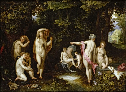 Diana and Actaeon depicts a mythological scene of a goddess and a hunter.