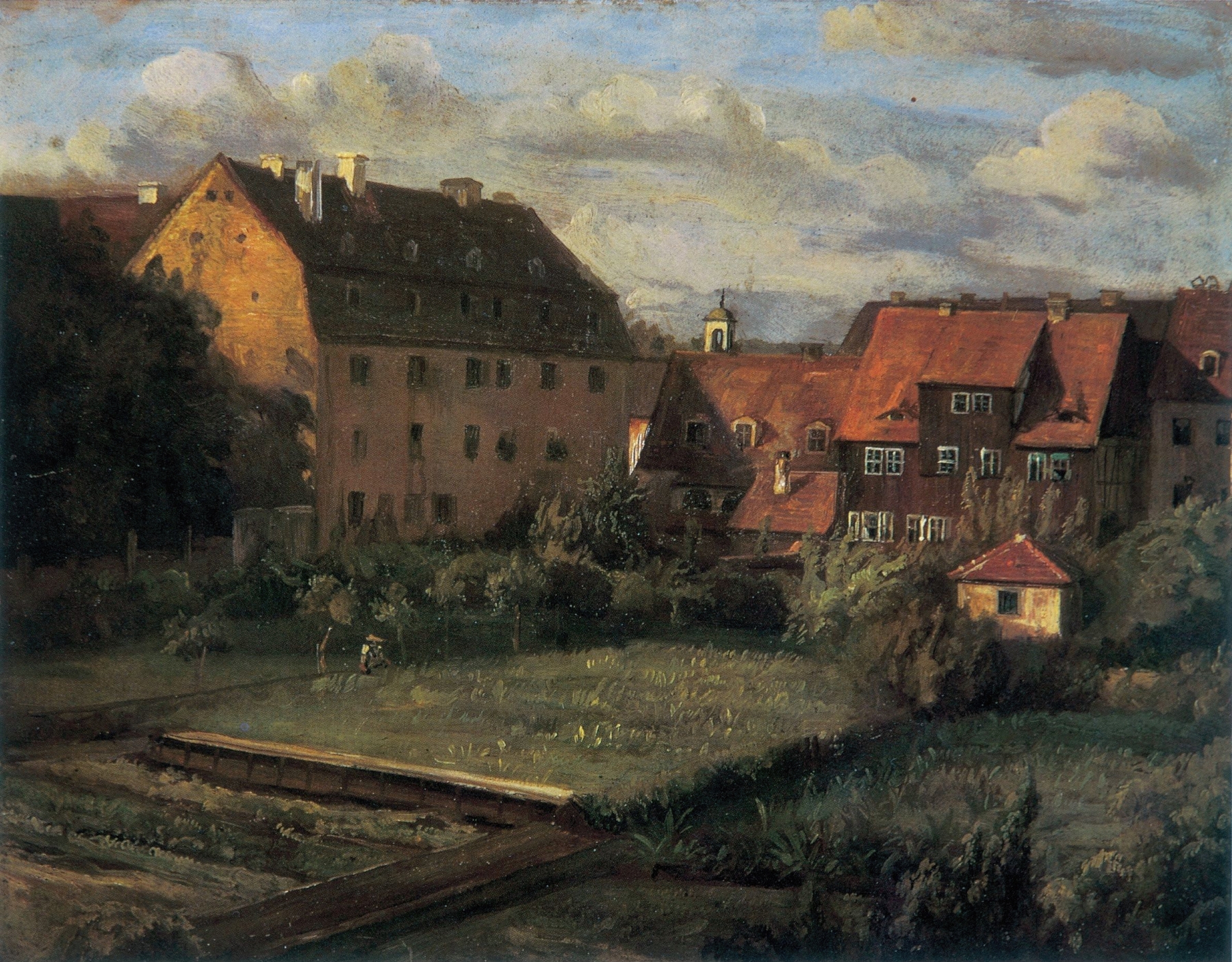 The red houses, by Christian Friedrich Gille, public domain