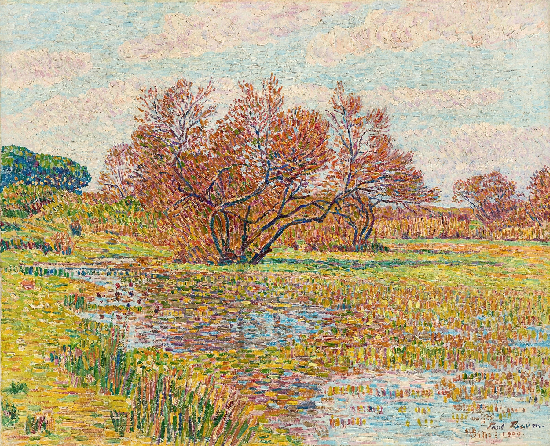 Landscape in Arles, by Paul Baum, public domain