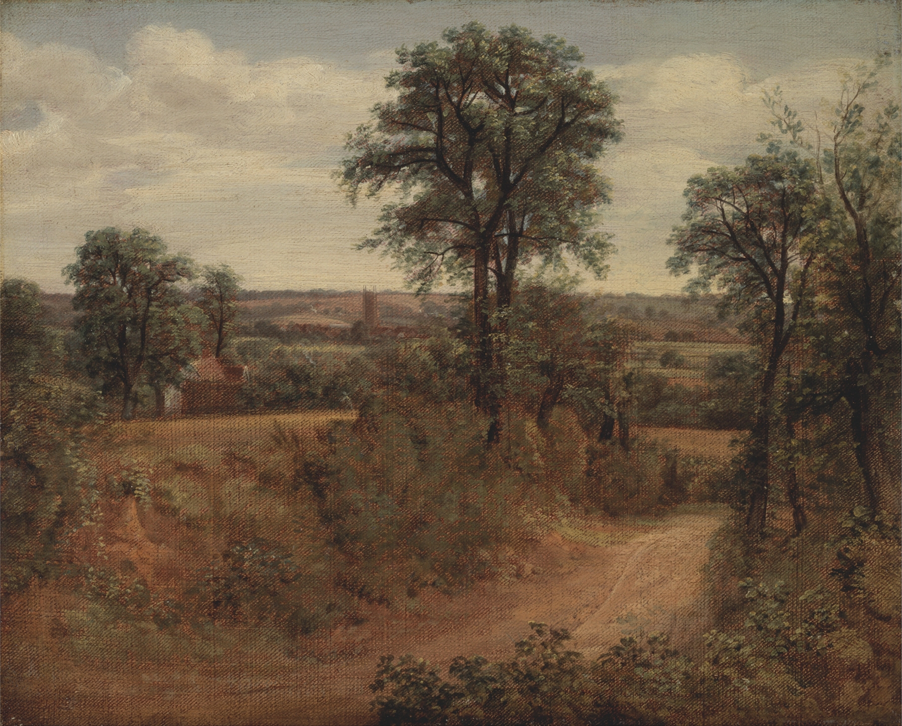 Lane near Dedham, by John Constable, public domain