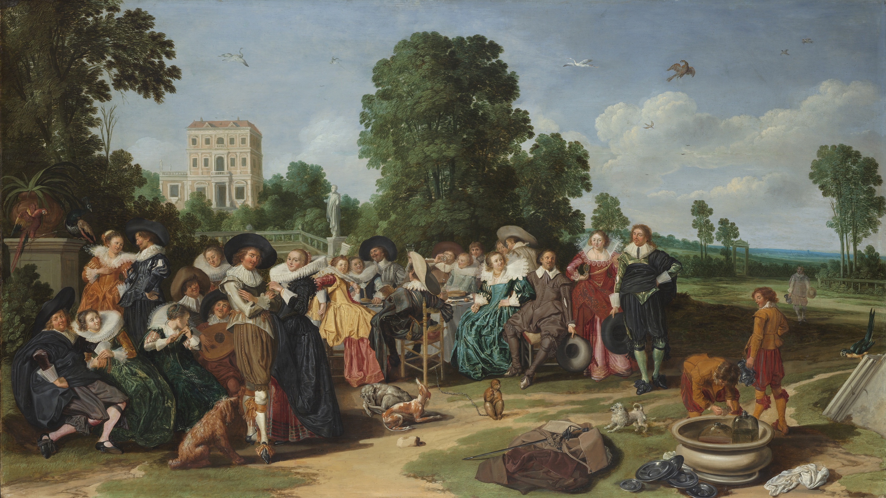 The Fête champêtre, by Dirck Hals, public domain