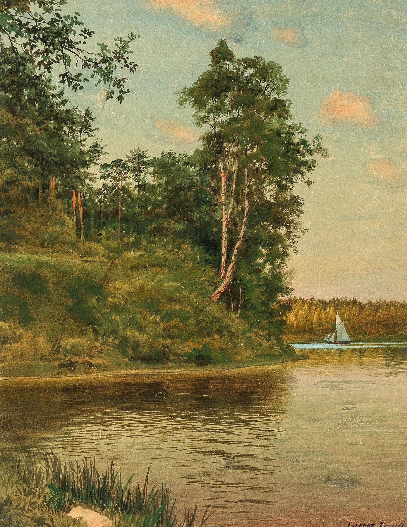 A landscape in Finland, oil on canvas by Albert Nikolaevich Benois