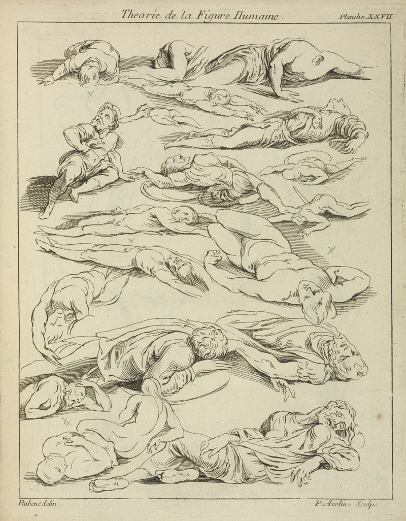 A painting depicting several figures in various positions.