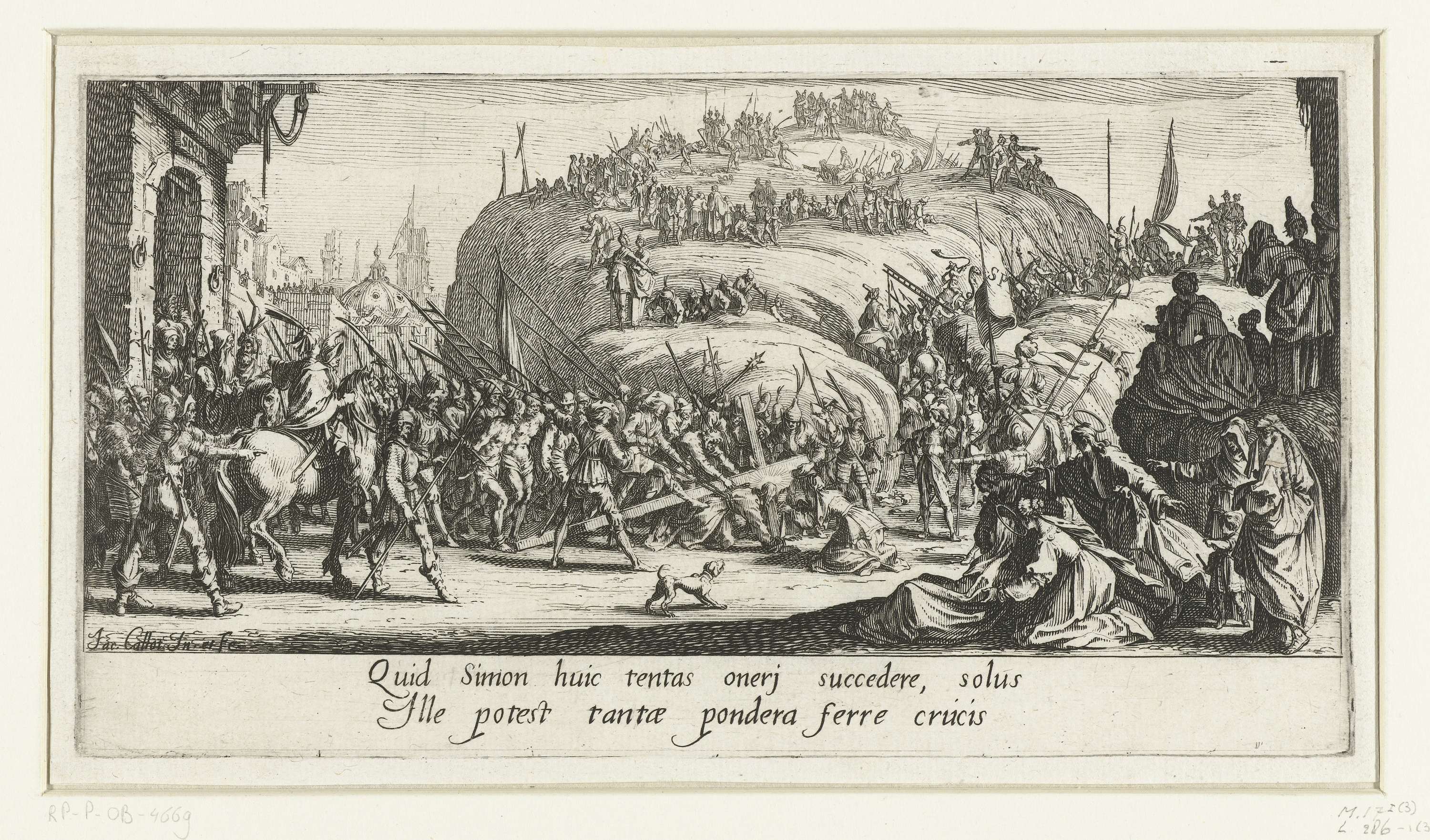 Kruisdraging, by Jacques Callot, public domain