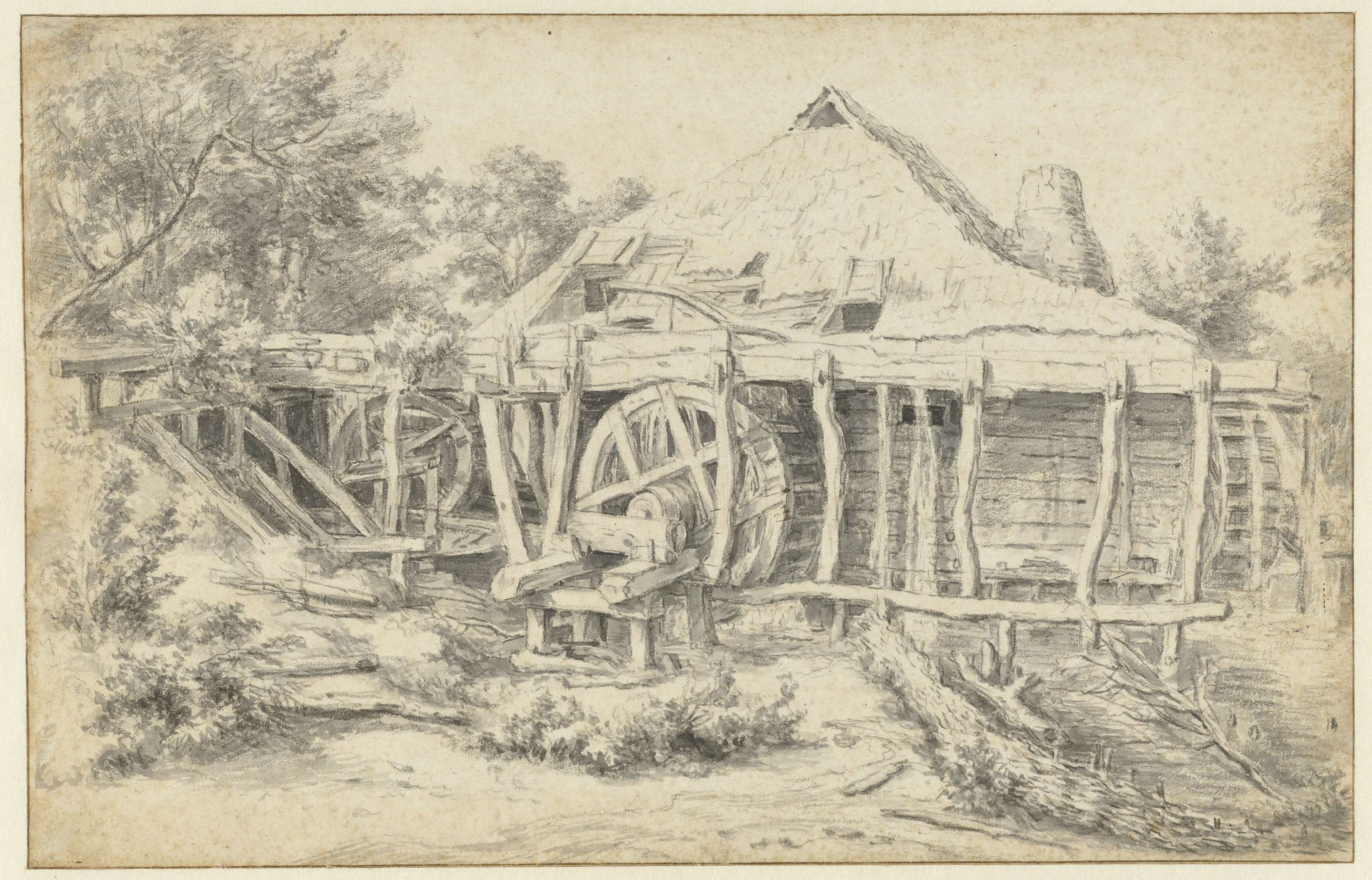 View of a Watermill, by Jacob Isaacksz van Ruisdael, public domain