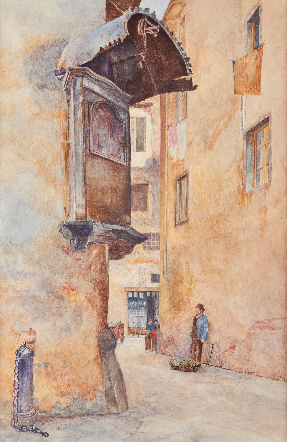 Street in Florence, by Henry Roderick Newman, public domain