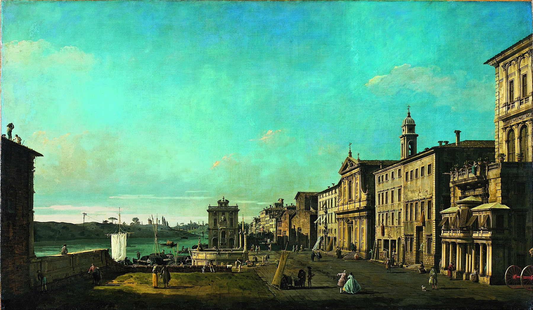 View of Via di Ripetta in Rome, by Bernardo Bellotto, public domain