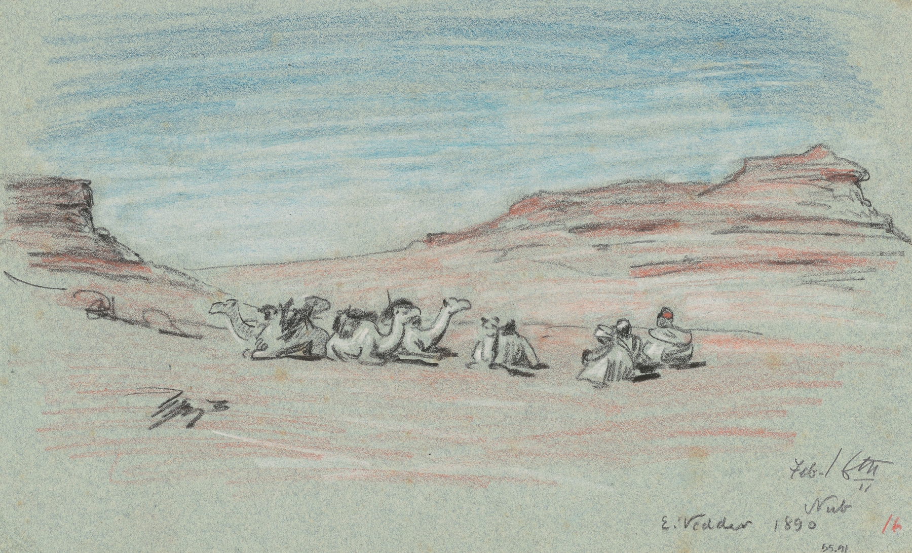 Nile Journey,No. 20, by Elihu Vedder, public domain