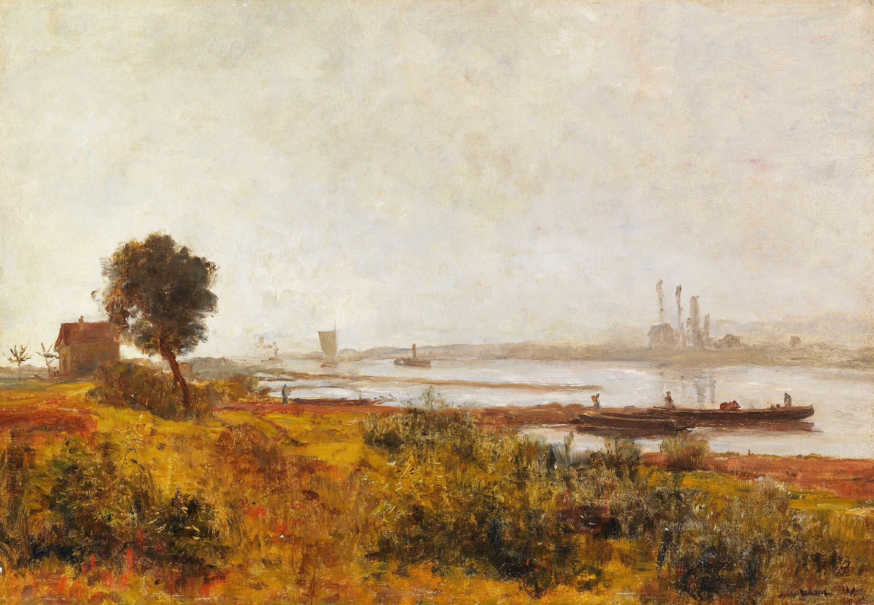 Flusslandschaft in Mecklenburg, by Paul Baum, public domain