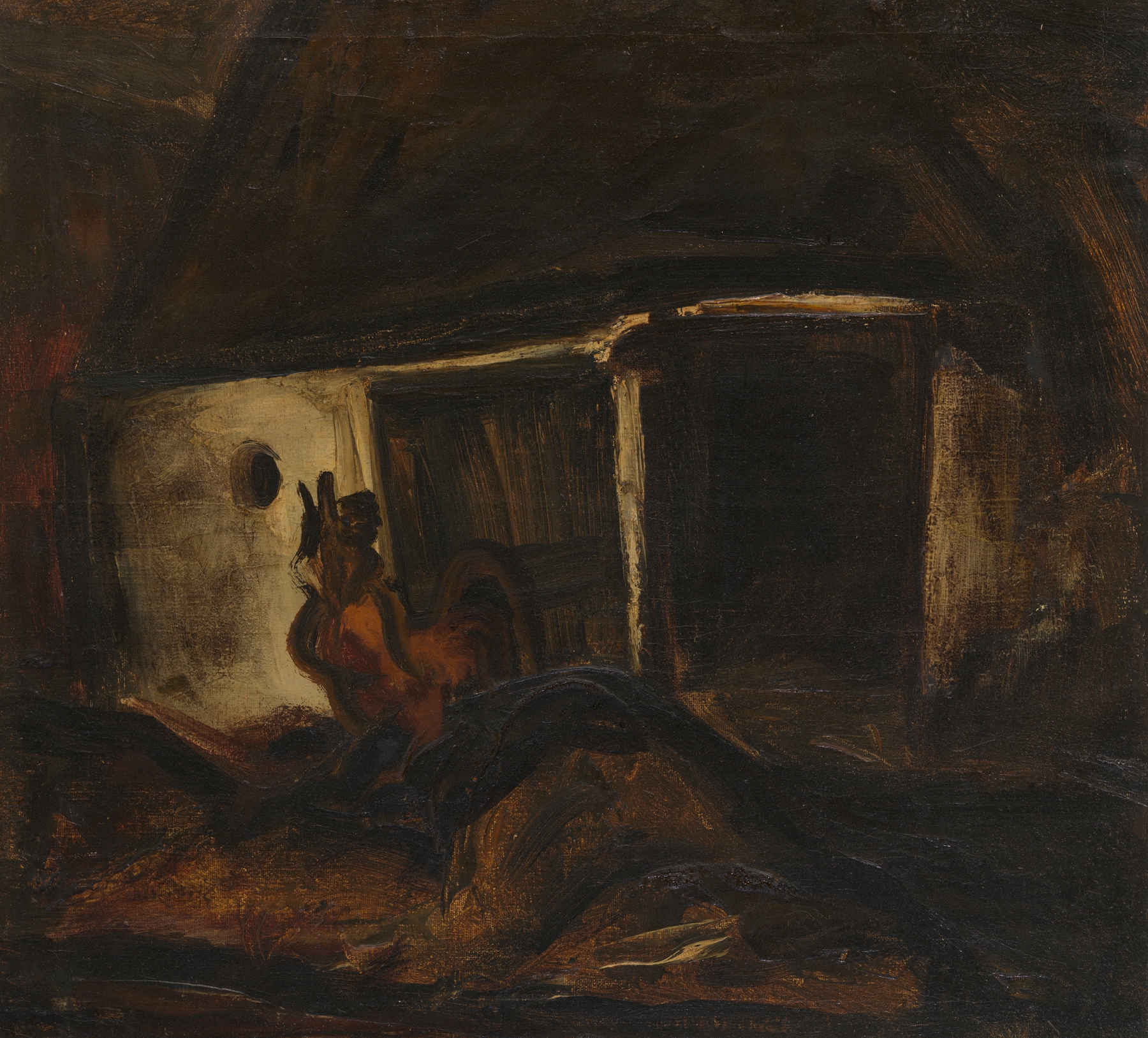 Haan op mesthoop, by Constant Permeke, public domain