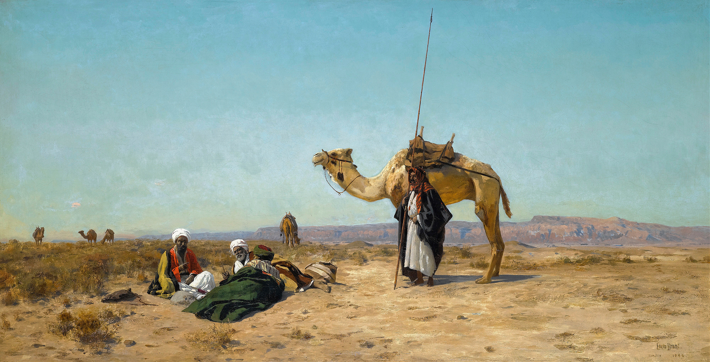 Rest in the Syrian Desert, by Eugen Bracht, public domain
