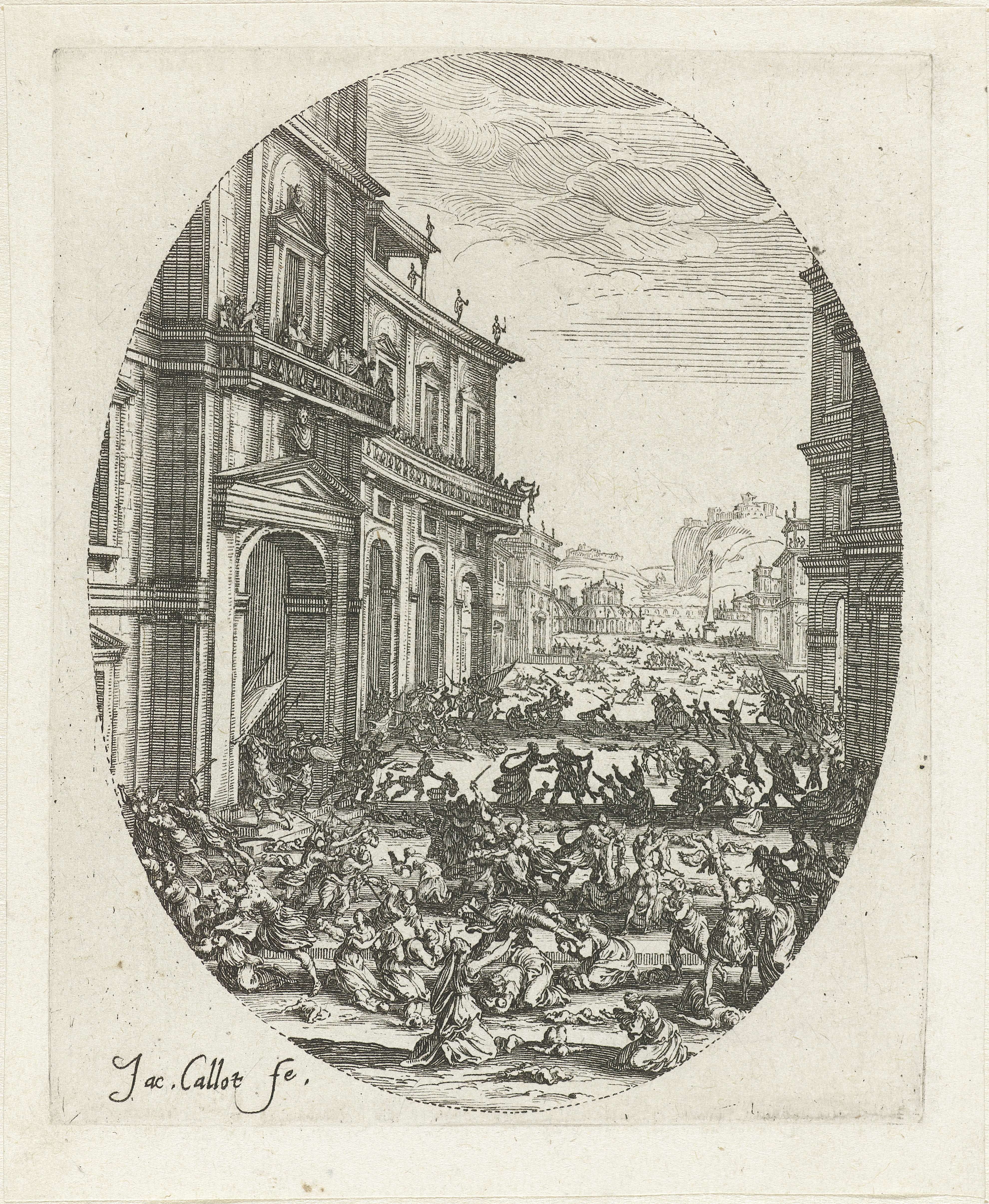 De kindermoord, by Jacques Callot, public domain