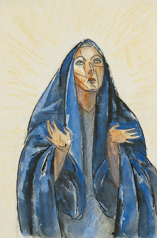 Julio González's 'Femme priant' features a woman in prayer, showcasing his signature style.