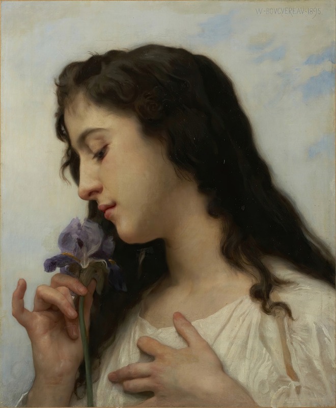 Woman with Iris by William Bouguereau