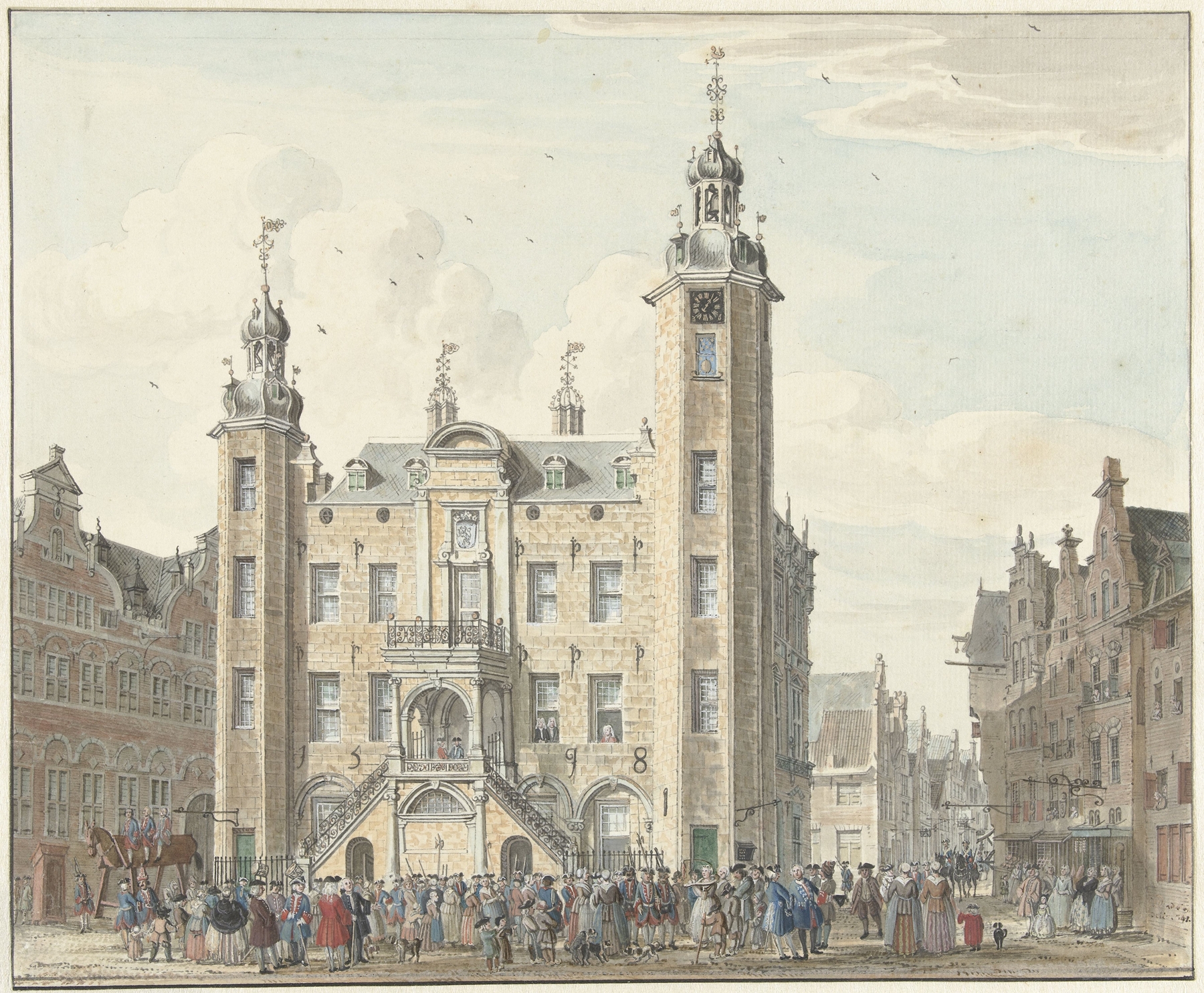 Het stadhuis van Venlo, by Jan de Beijer, public domain