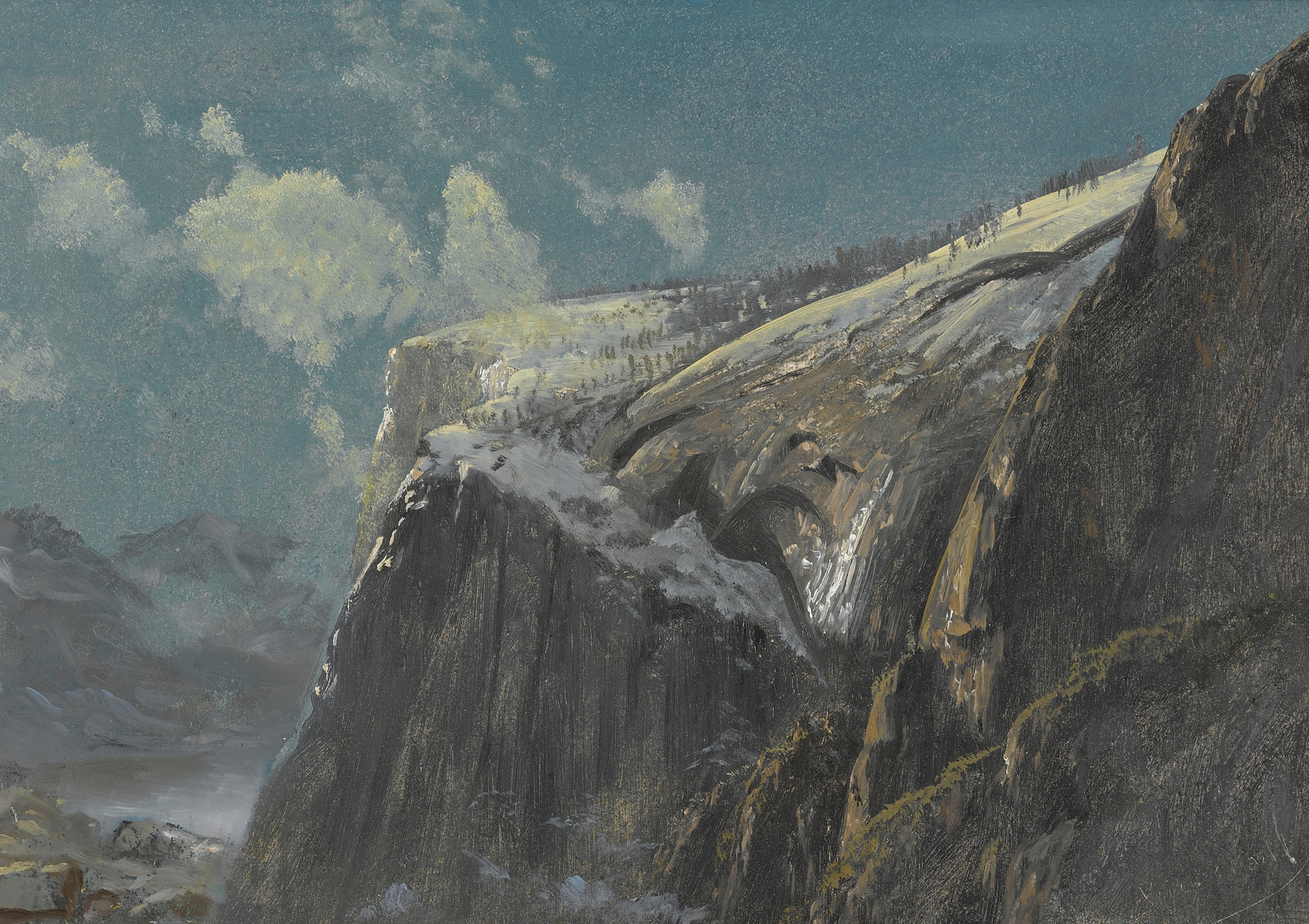 Above the timberline, by Albert Bierstadt, public domain