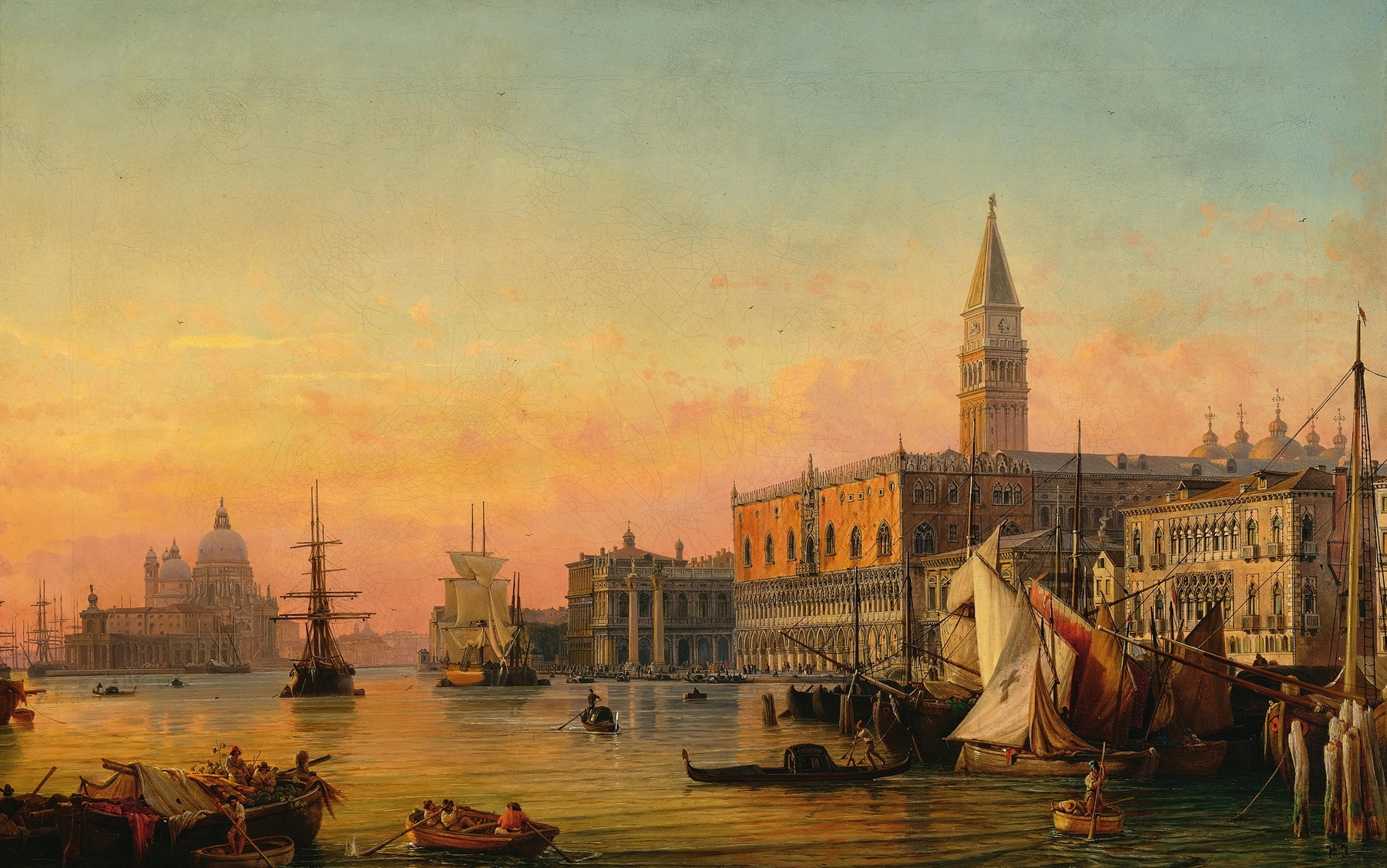 Venice, a View of the Bacino di San Marco, oil on canvas by Unknown Artist