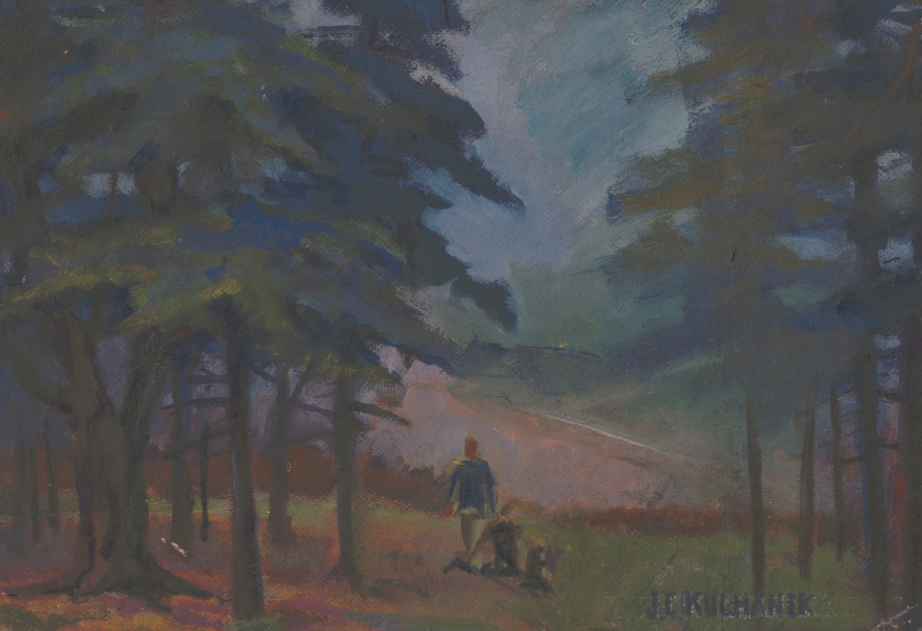 Brookside Park by James C. Kulhanek, impressionism, landscape