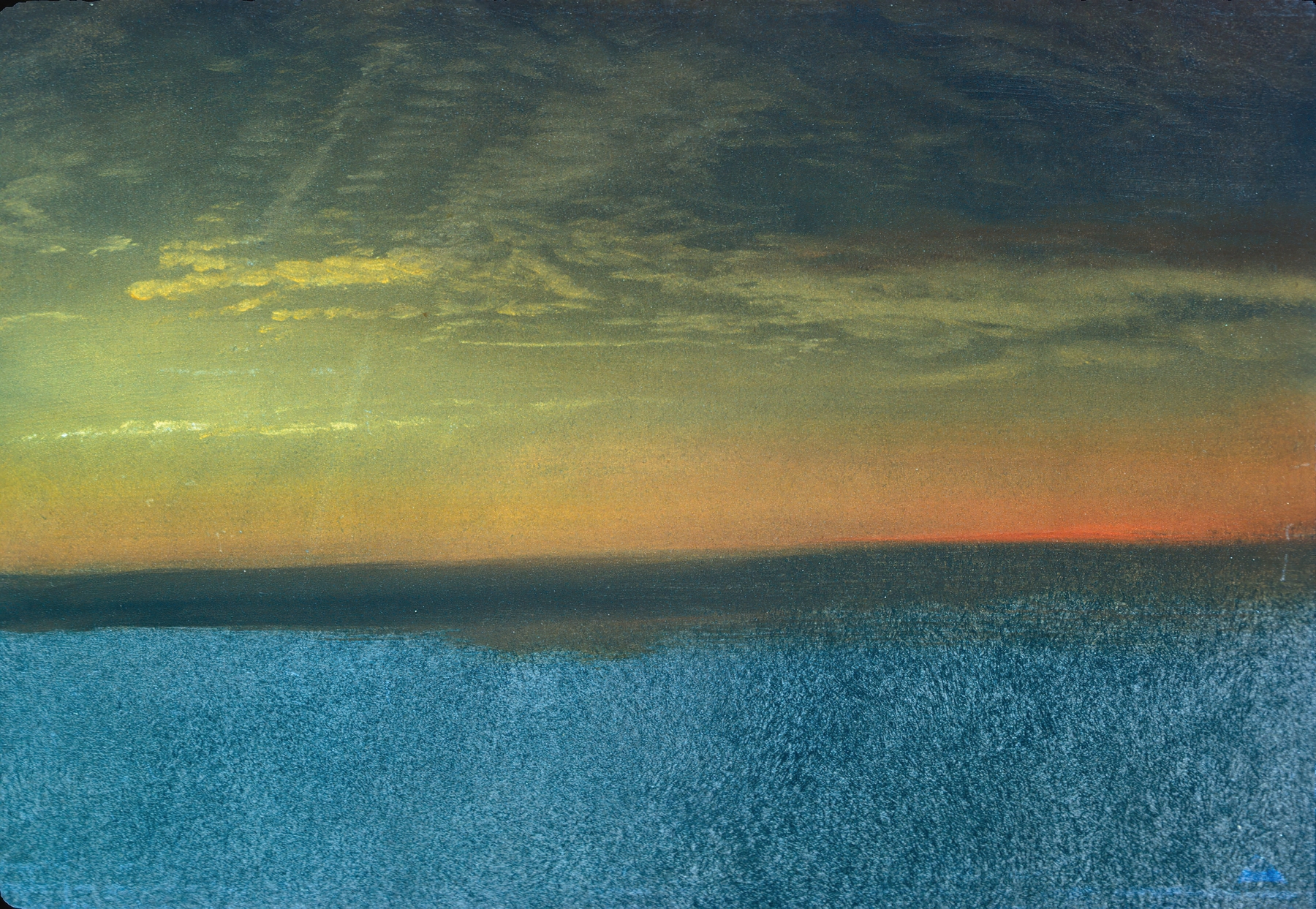 Cloud Study with Sunset, oil on canvas by Albert Bierstadt