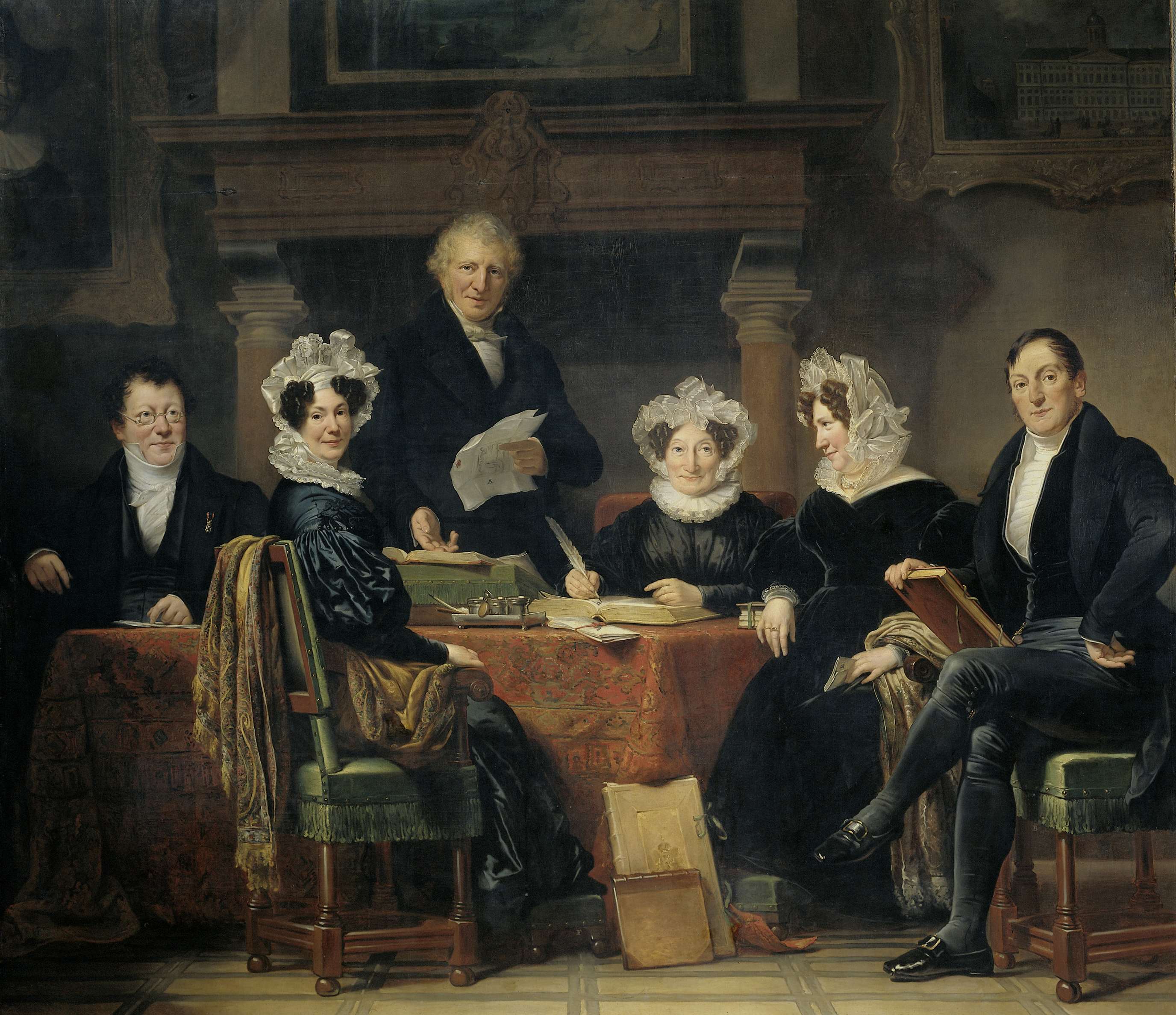 Regents and Regentesses of the Lepers' Asylum, oil on canvas by Jan Adam Kruseman