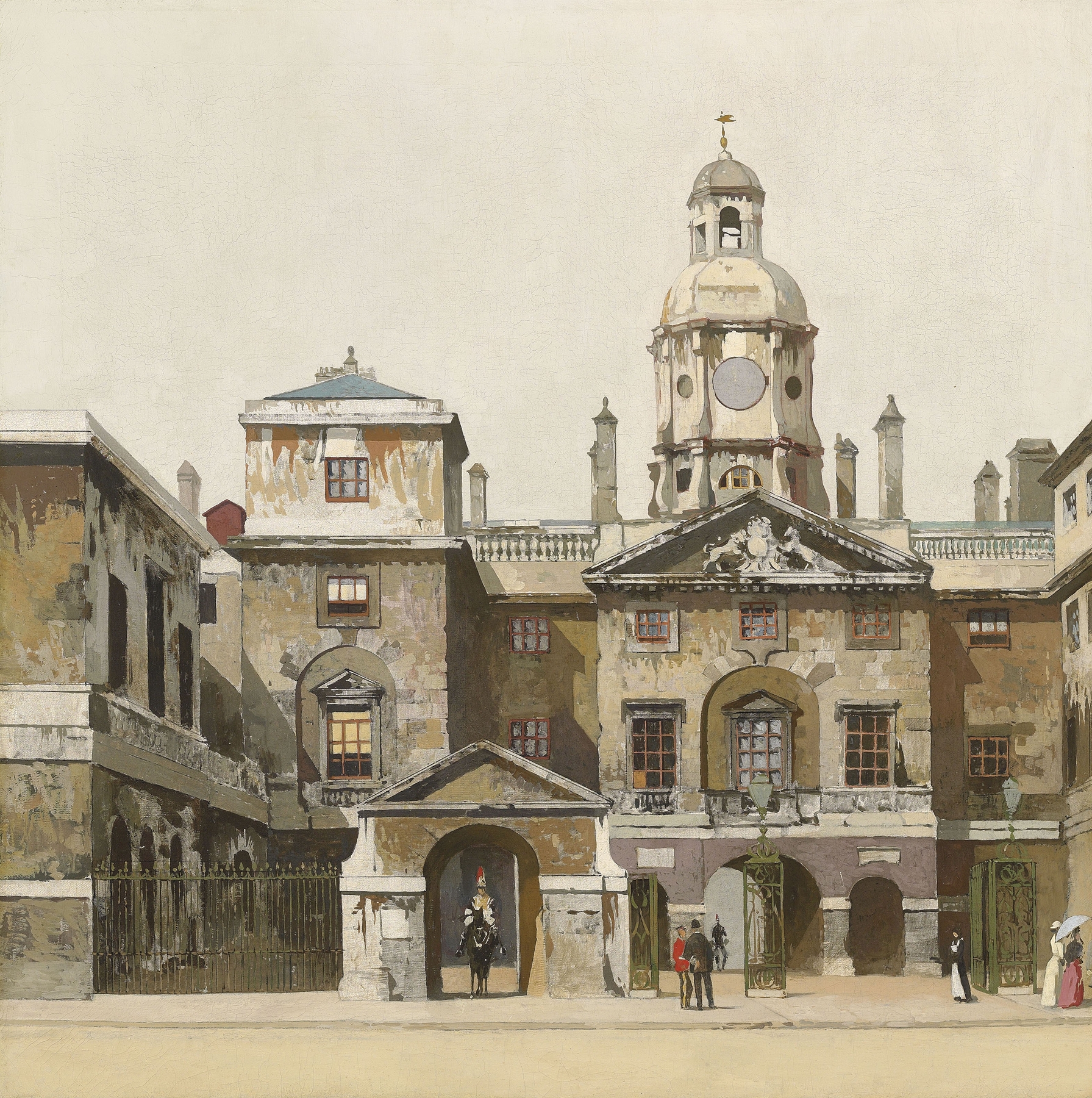 Portrait of horseguards by James Kerr-Lawson, oil on canvas