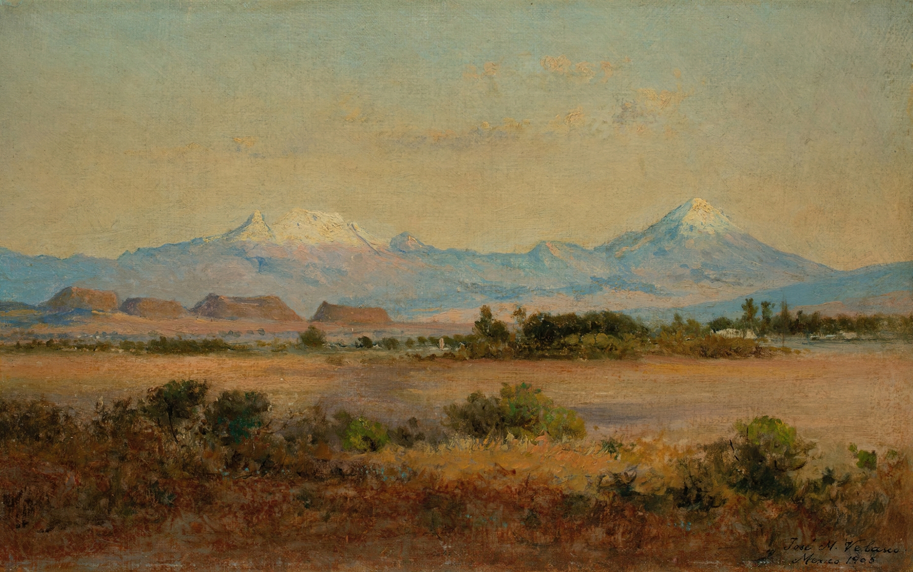 Los volcanes, Valle de México, by José María Velasco, public domain