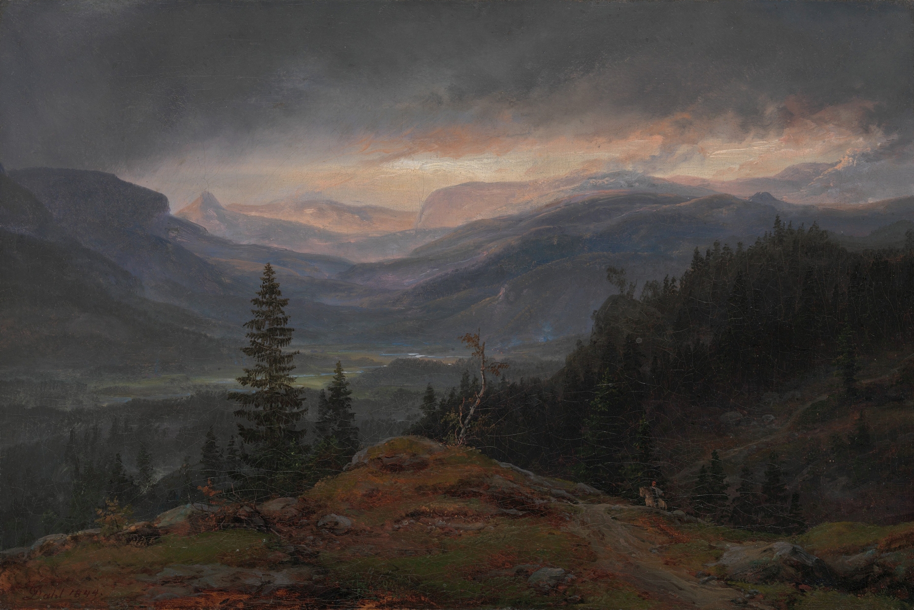 View over Hallingdal, by Johan Christian Dahl, public domain