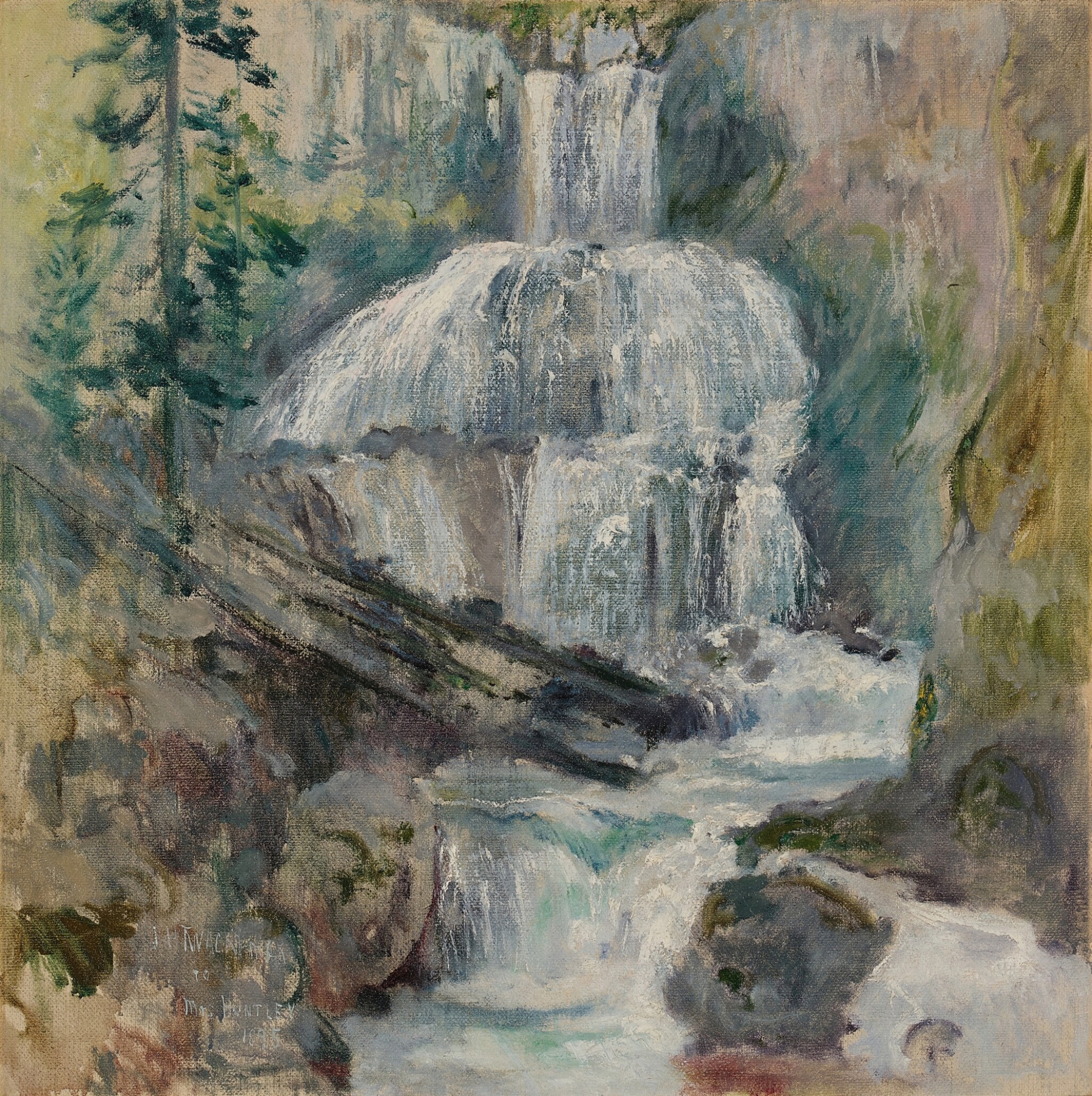 Waterfall, by John Henry Twachtman, public domain