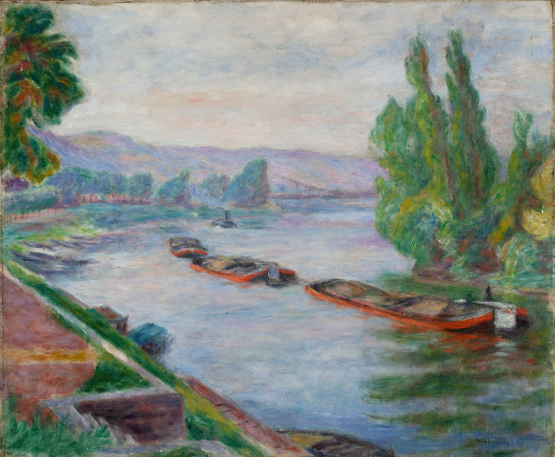 Seine in Les Andelys, by Józef Pankiewicz, public domain