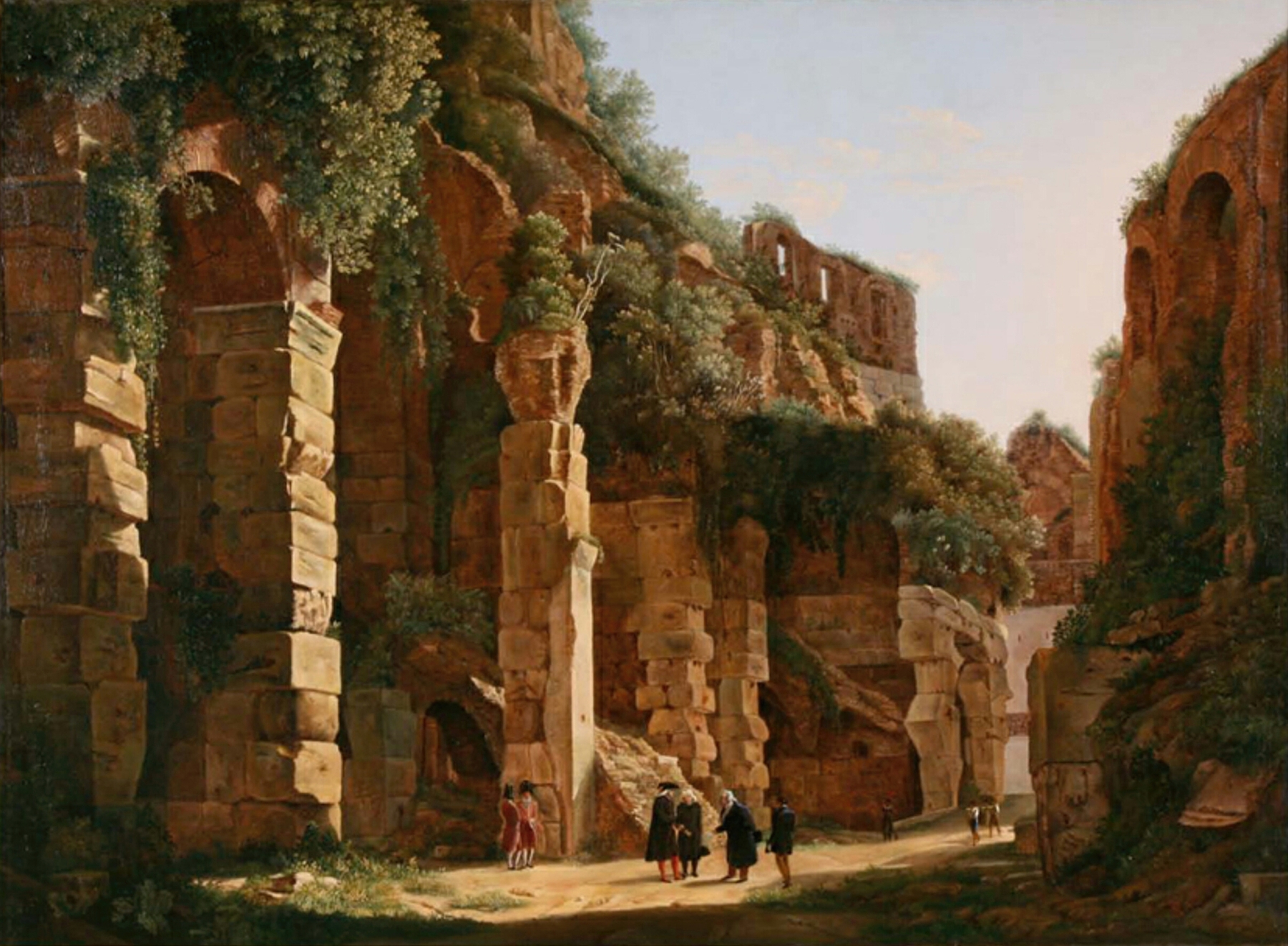 Inside the Colosseum, by Franz Ludwig Catel, public domain