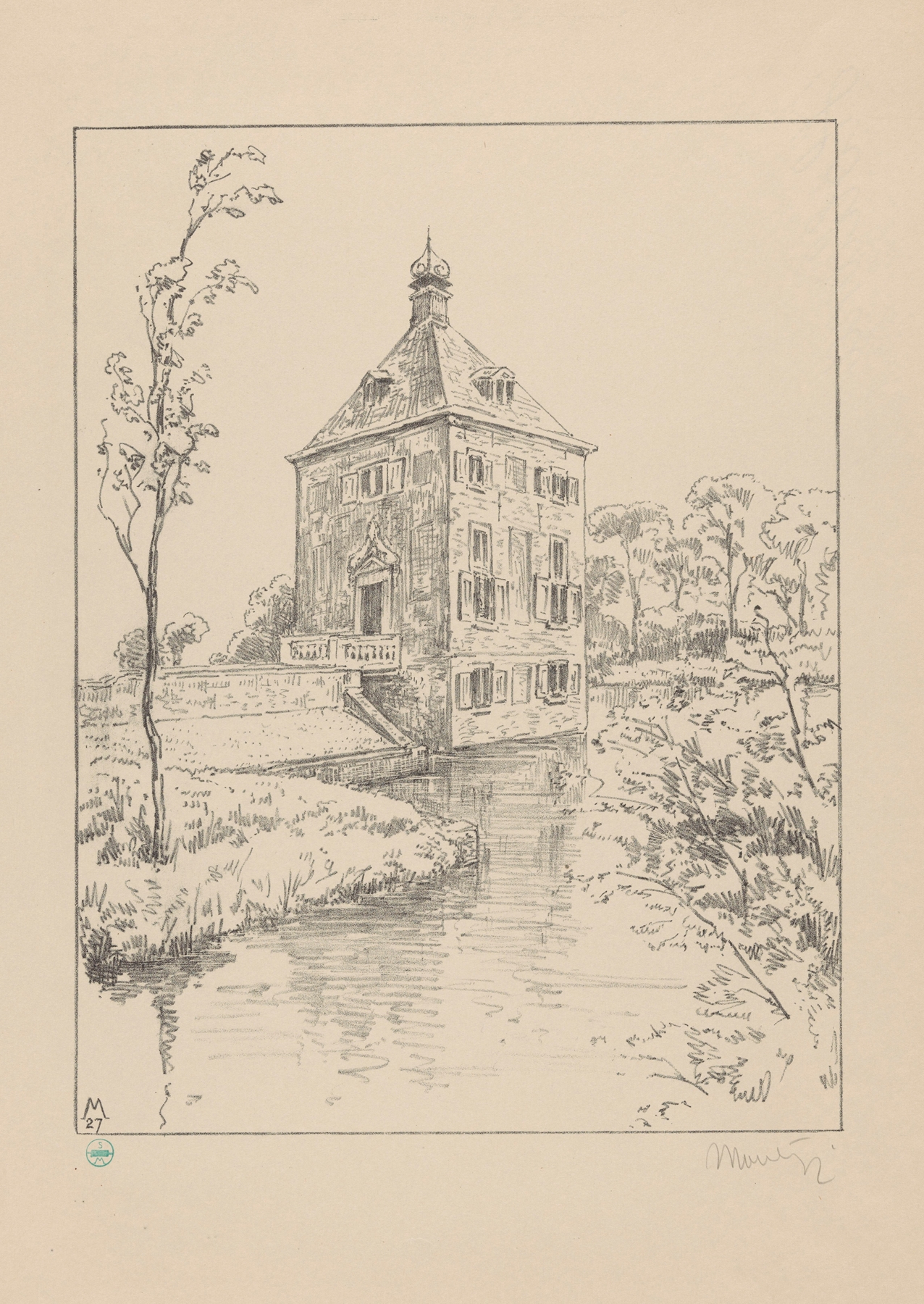 Gezicht op het hoofdgebouw van buitenplaats Hofwijck Hofwijck, by Simon Moulijn, public domain