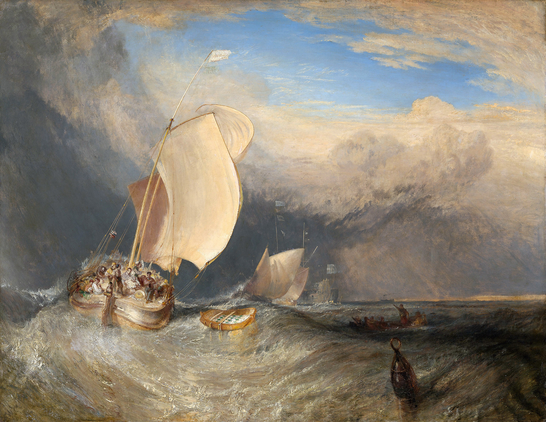 Fishing Boats with Hucksters Bargaining for Fish, by Joseph Mallord William Turner, public domain