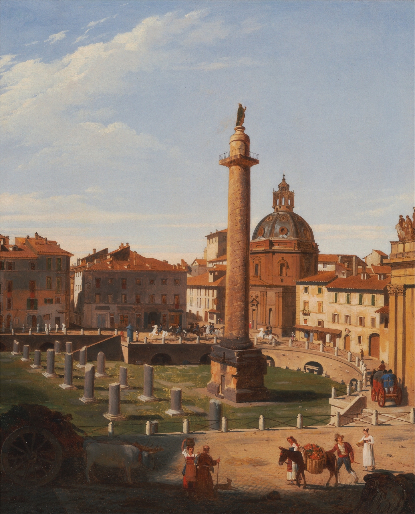 A View of Trajan’s Forum, Rome by Charles Lock Eastlake, oil painting