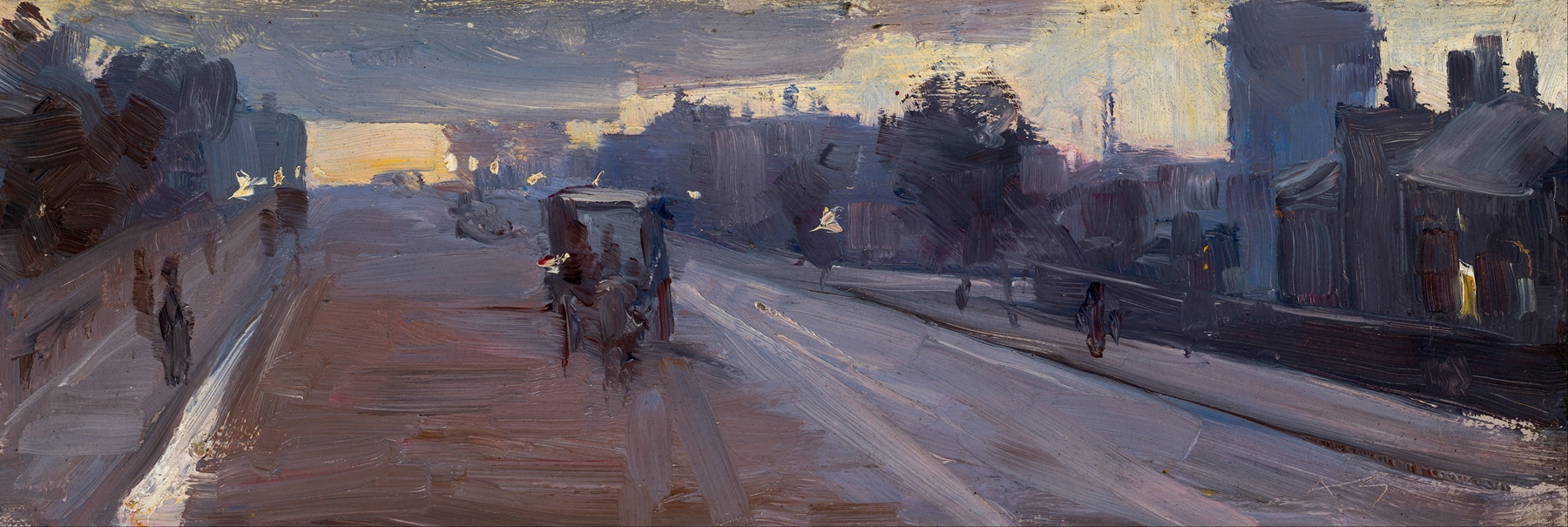 Hoddle St., 10 p.m., by Arthur Streeton, public domain