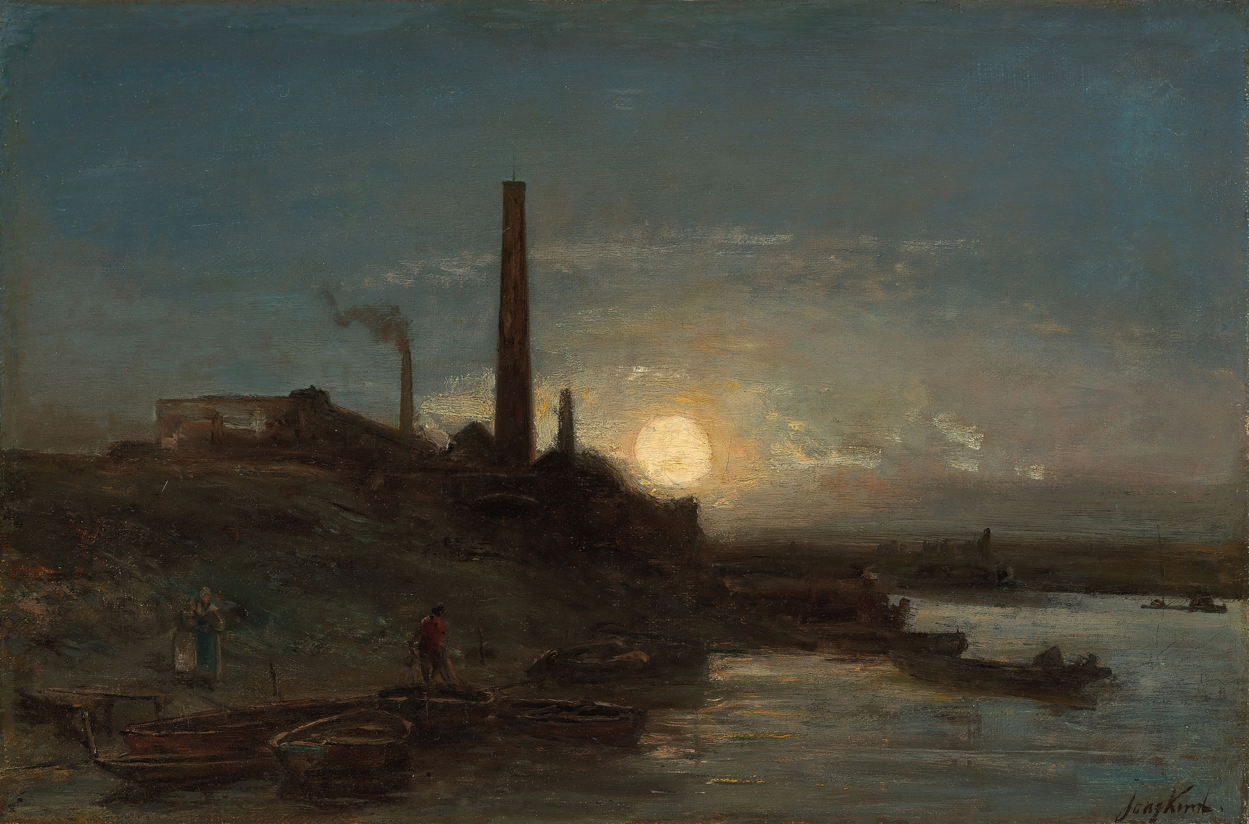 Effet de lune, by Johan Barthold Jongkind, public domain