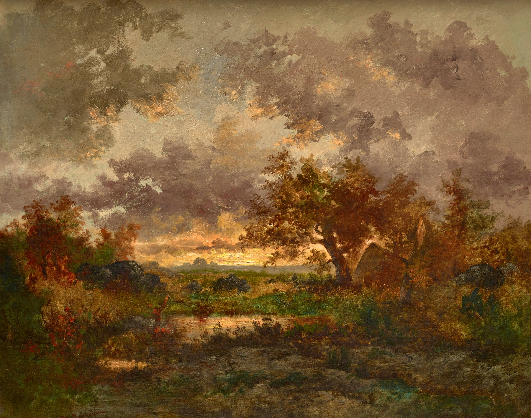The Charcoal Burner’s Hut, by Théodore Rousseau, public domain