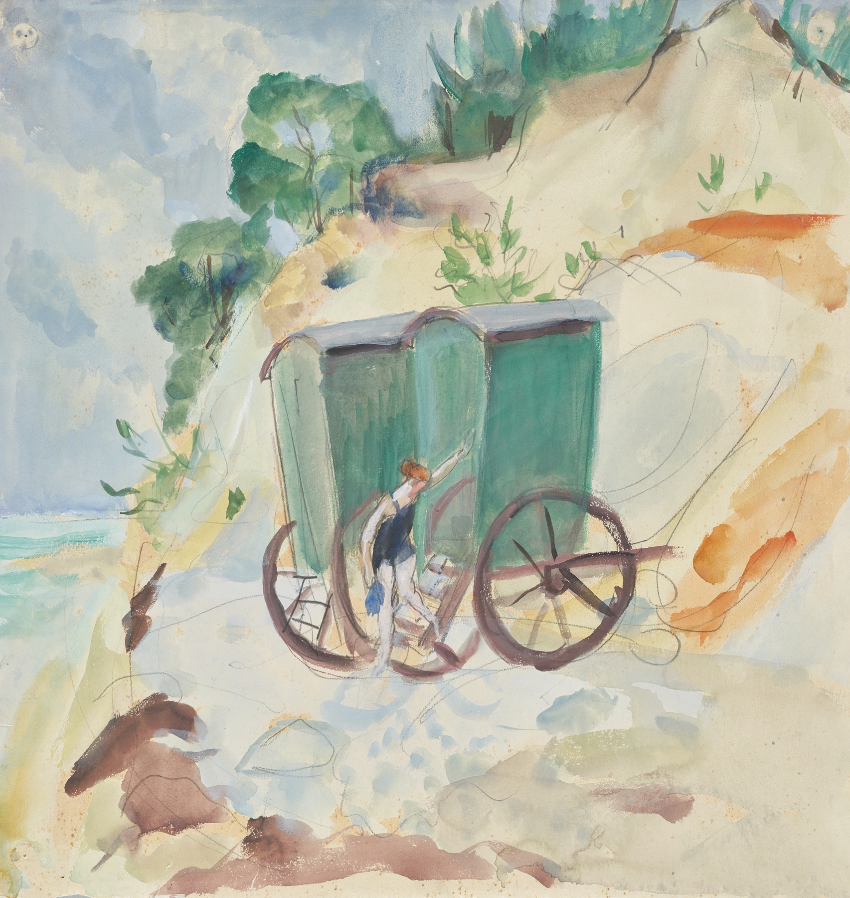 Strandwagen, by Rudolf Grossmann, public domain