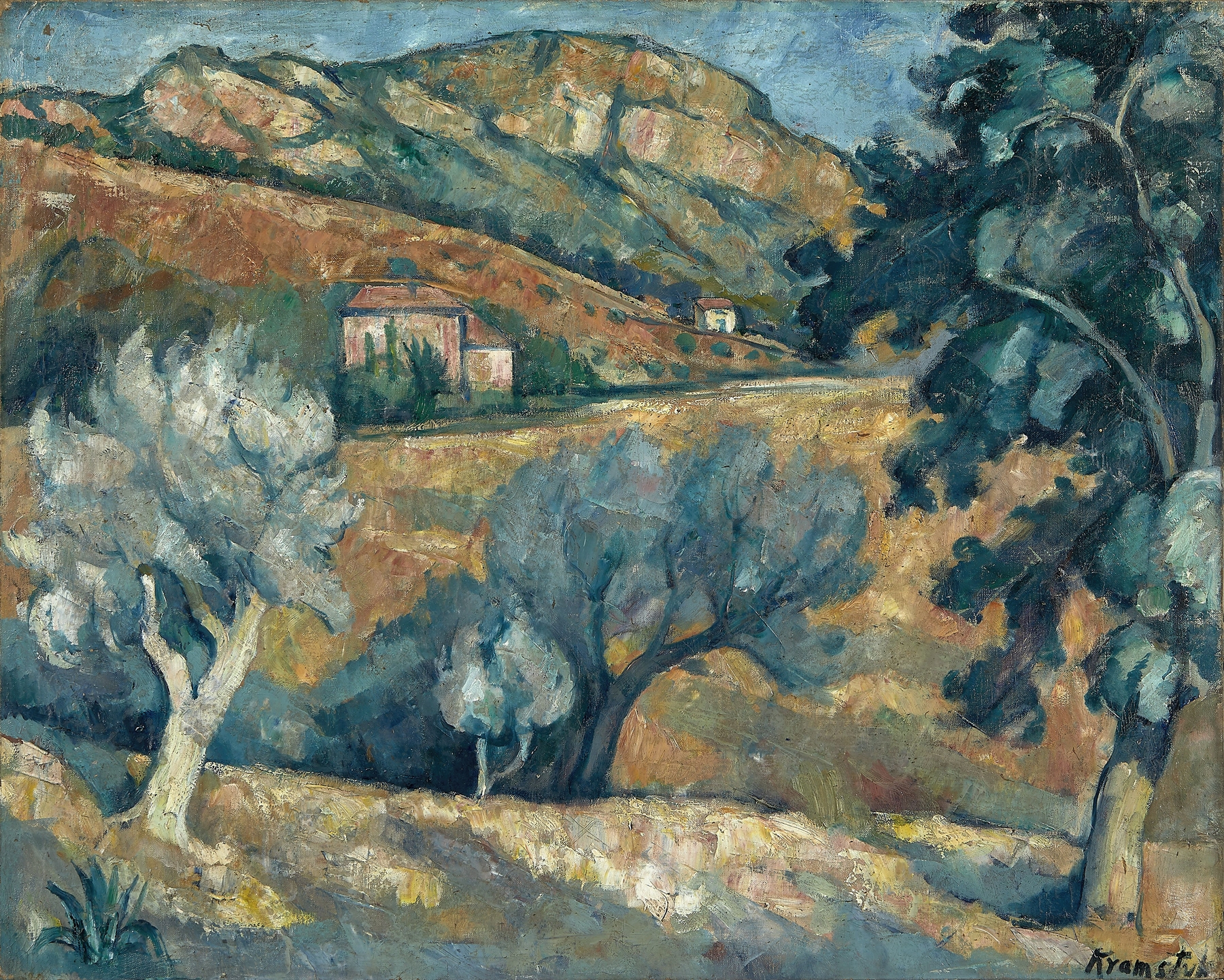 Landscape by Roman Kramsztyk, Post-Impressionism, oil painting, vibrant colors