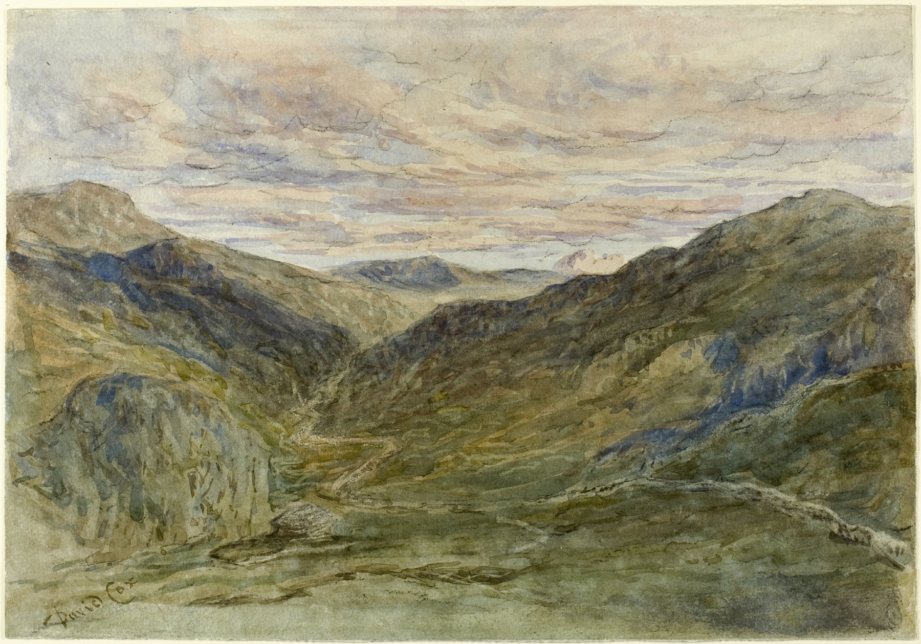 View in Wales, by David Cox, public domain