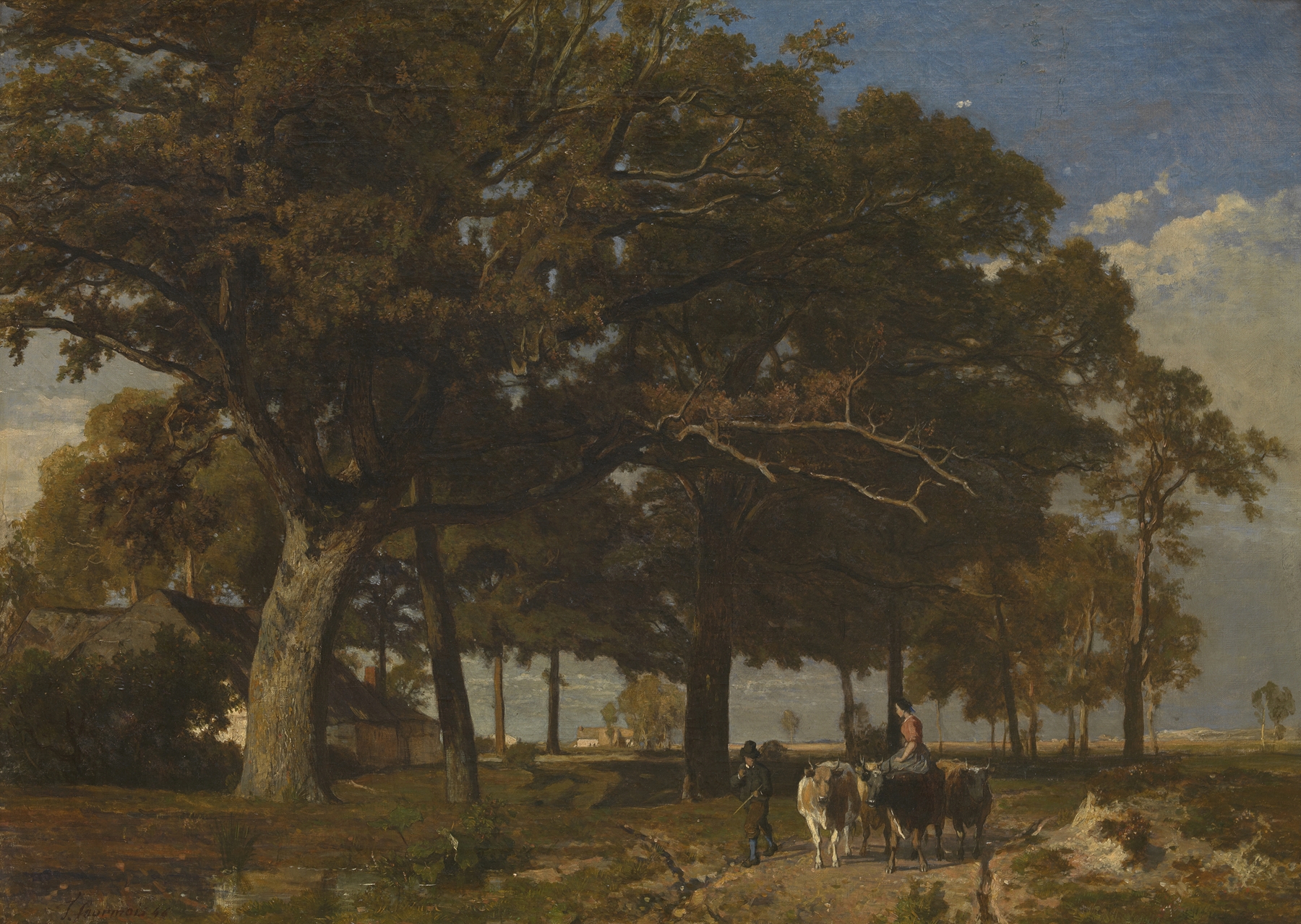 Landscape in the Dauphiné, oil painting by Théodore Fourmois