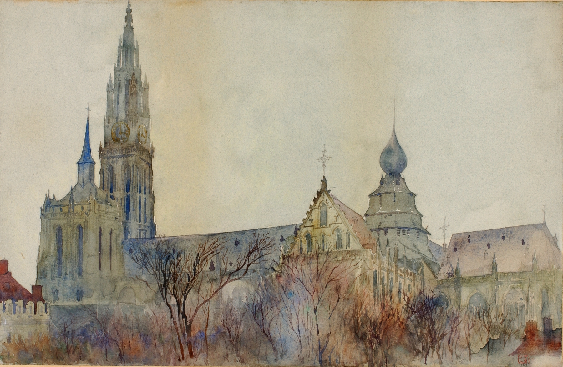 Antwerp Cathedral, by Cass Gilbert, public domain