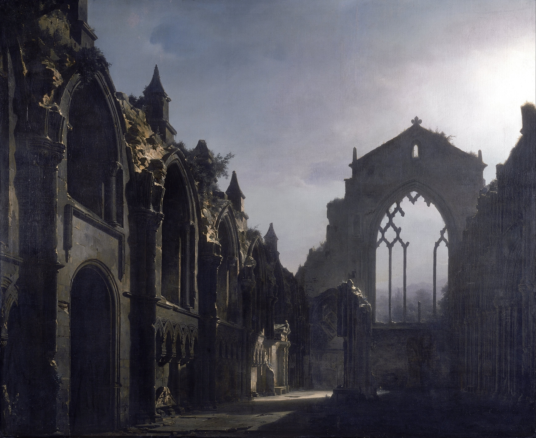 The Ruins of Holyrood Chapel, daguerreotype by Louis Daguerre