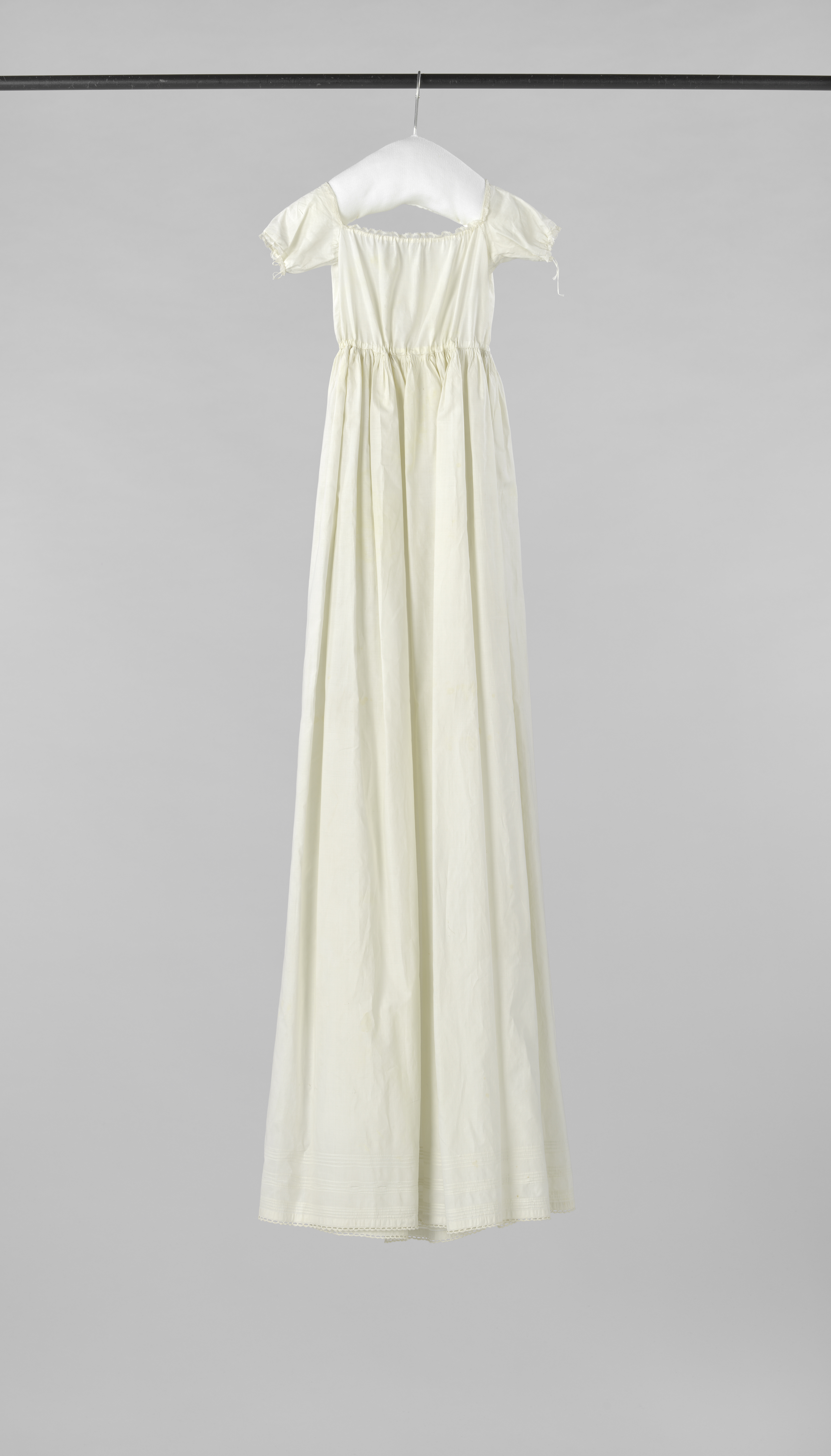 Victorian textile featuring delicate lace detailing by Unknown Artist
