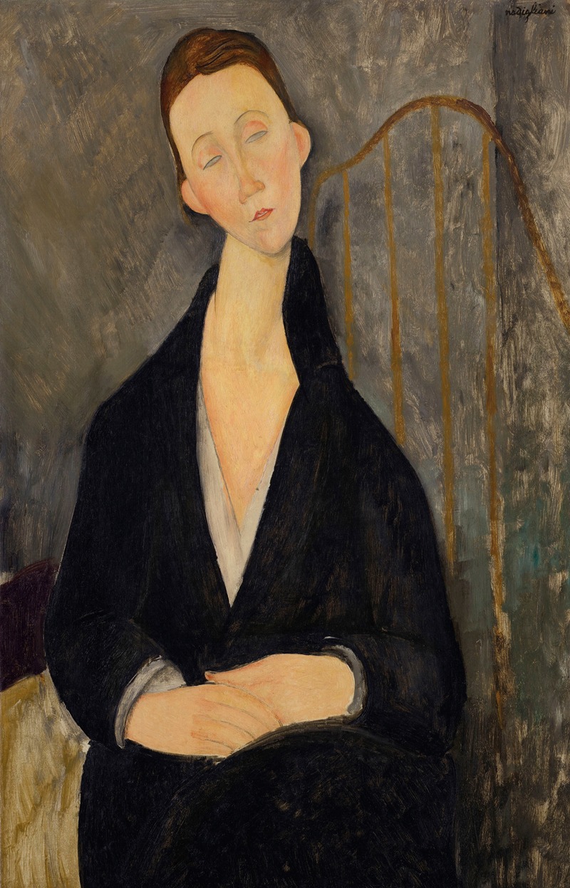 Amedeo Modigliani's portrait of Lunia Czechowska showcases his signature elongated forms and unique color palette.