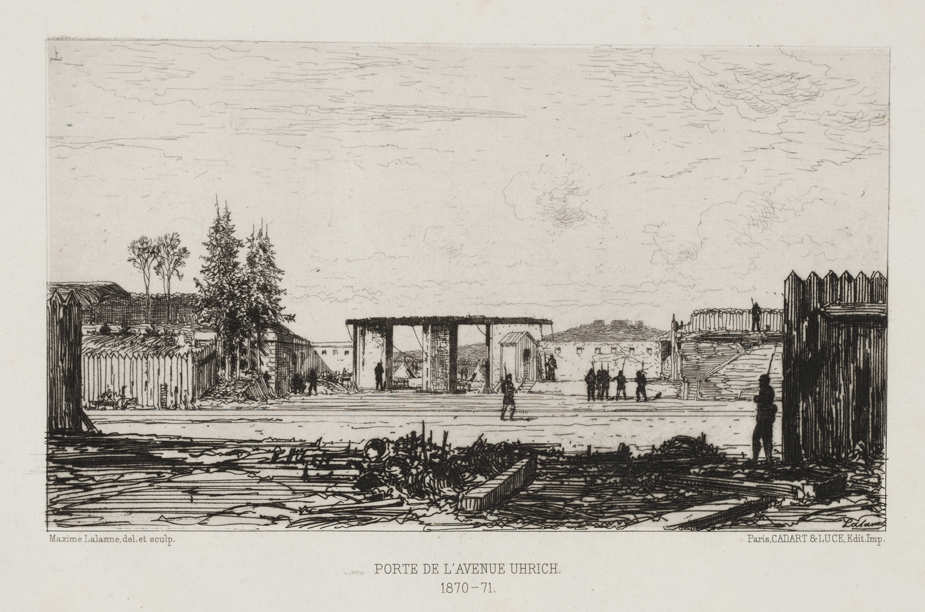 Porte du l’Avenue Uhrich by Maxime Lalanne, depicting an archway with sunlight and shadows, realism