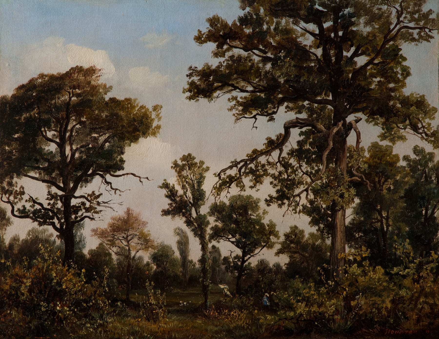 The Large Oak Tree, Forest of Fontainebleau, by Théodore Rousseau, public domain