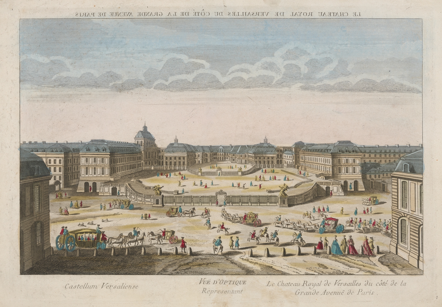 Rococo architecture of the Royal Palace of Versailles, unknown artist, oil painting