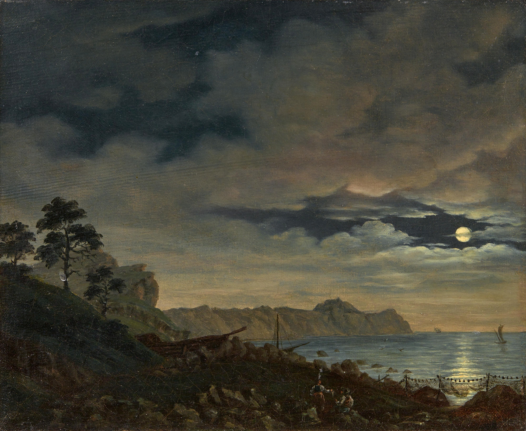 Landscape of Rügen with sea and sky, oil on canvas by Johann Friedrich Boeck